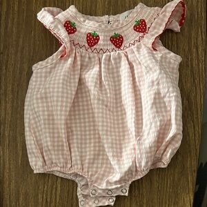 Pink Strawberry Kids Bodysuit